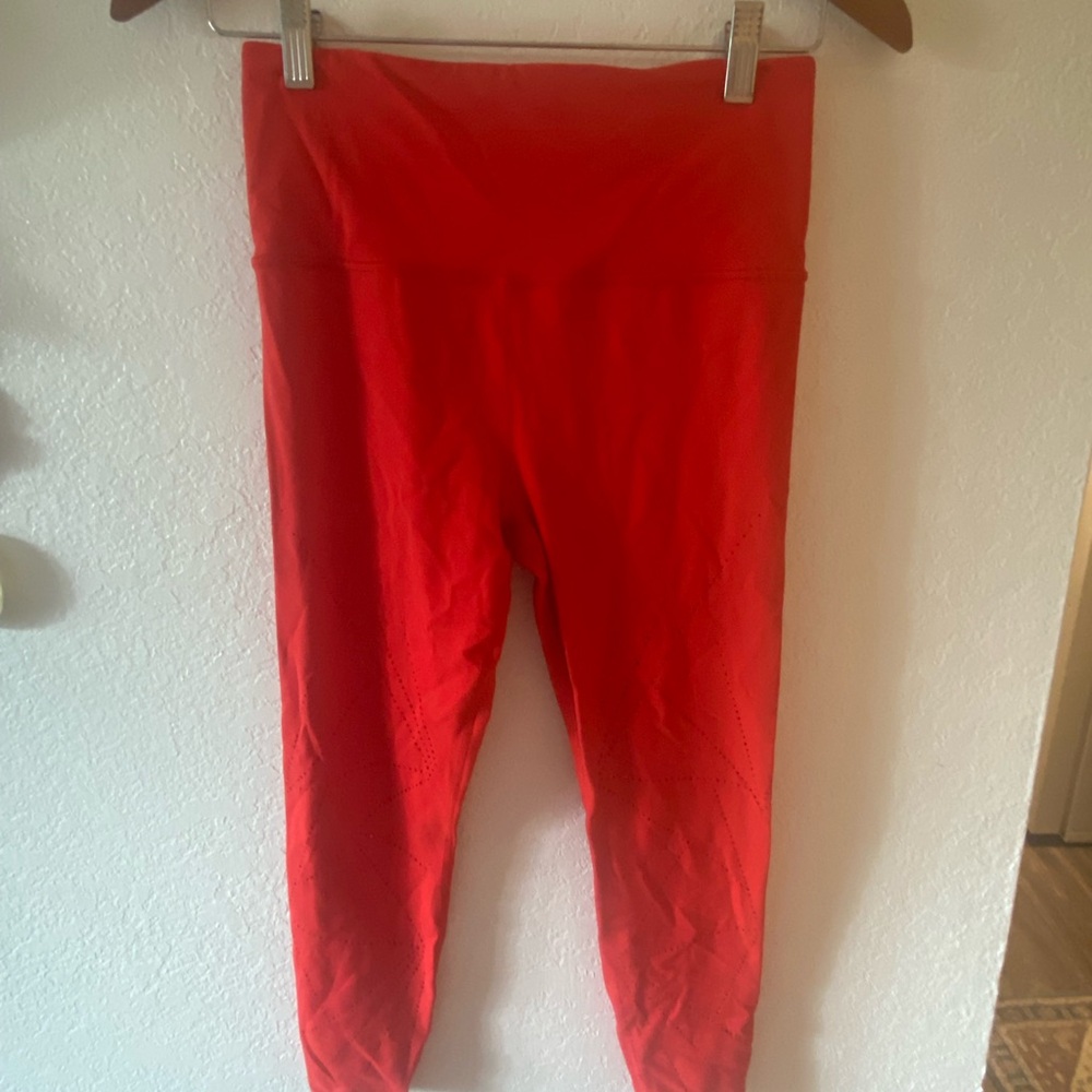 Athleta Bright Red Elation 7/8 Tights